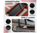 Costway 2 in 1 Folding Treadmill Electric Desk Walking Pad Incline Exercise Machine 3.0HP/15 km/h, APP & LED Display Red