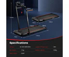 Costway 2 in 1 Folding Treadmill Electric Desk Walking Pad Incline Exercise Machine 3.0HP/15 km/h, APP & LED Display Red