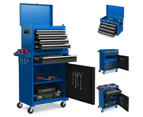 Costway 5-Drawer Detachable Tool Storage Cabinet Rolling Tool Chest  w/High Capacity Blue