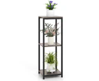 Costway 3-tiered flower shelves Plant Display Holder Plant Rack Flower Stand Grey