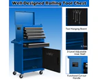 Costway 5-Drawer Detachable Tool Storage Cabinet Rolling Tool Chest  w/High Capacity Blue