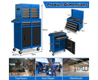 Costway 5-Drawer Detachable Tool Storage Cabinet Rolling Tool Chest  w/High Capacity Blue