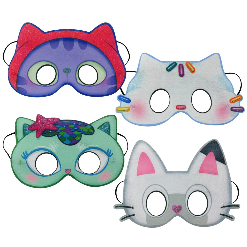 Cat Mask 4 Piece Assortment for Kids - Gabby's Dollhouse