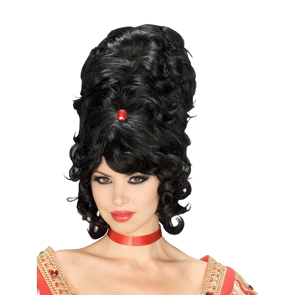 Beehive Black Wig for Adults