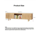 Bamboo European Style TV Cabinet Entertainment Unit Stand With Bamboo Storage Drawers