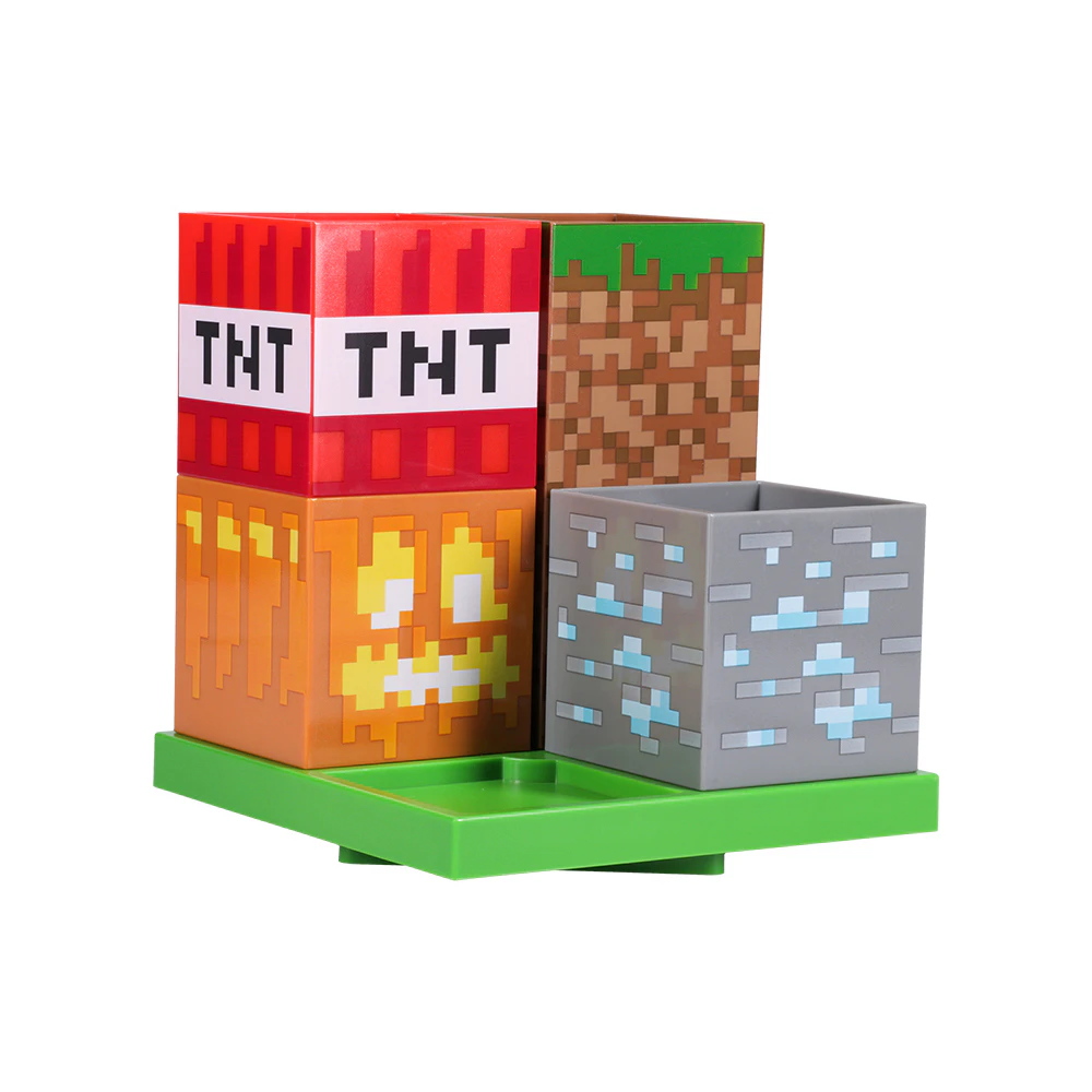 Minecraft 15cm Desktop Table Organiser Pen/Pencil Stationery Storage Holder