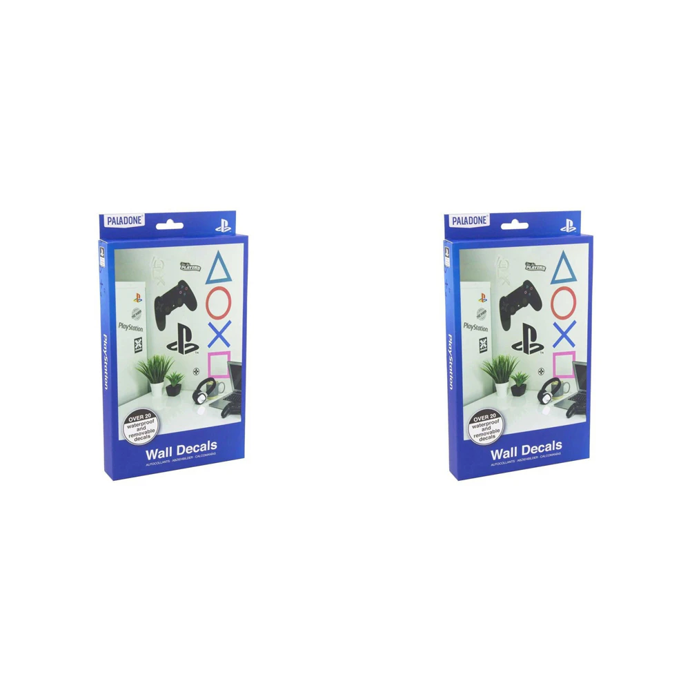 2PK Sony Playstation Wall Decals 4-Sheet Waterproof Removeable Vinyl Sticker Set