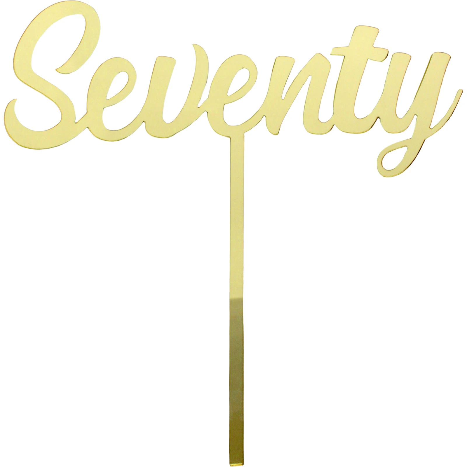 Seventy Gold Acrylic Cake Topper