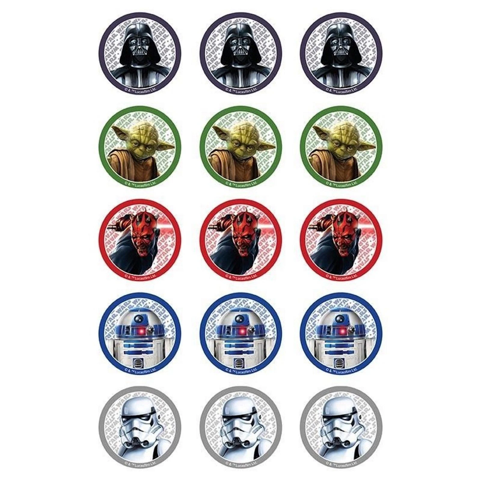 Star Wars Edible Cupcake Decorations (Pack of 15)