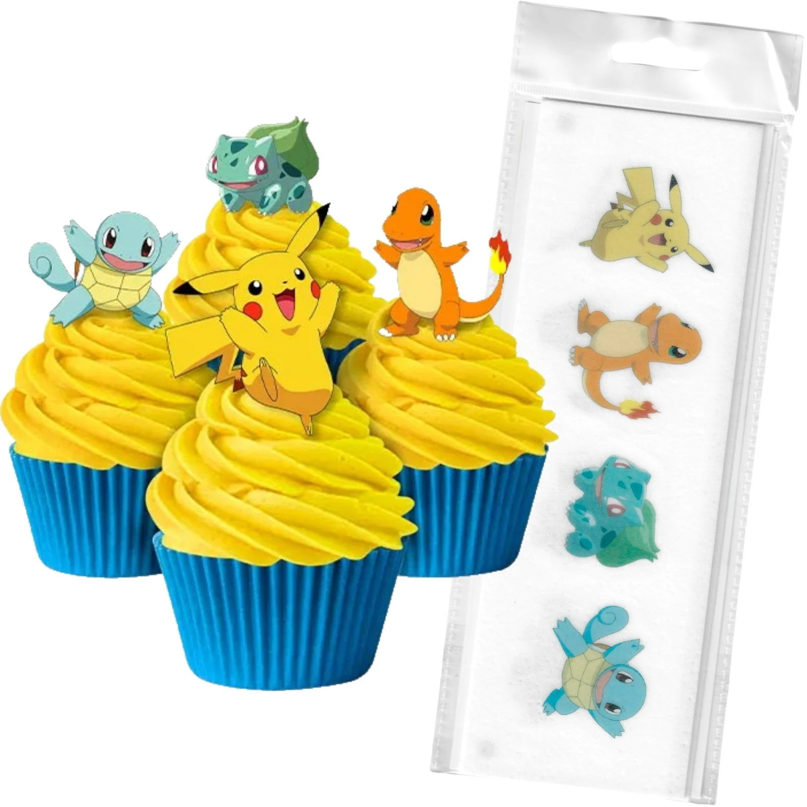 Pokemon Edible Wafer Cupcake Toppers (Pack of 16)