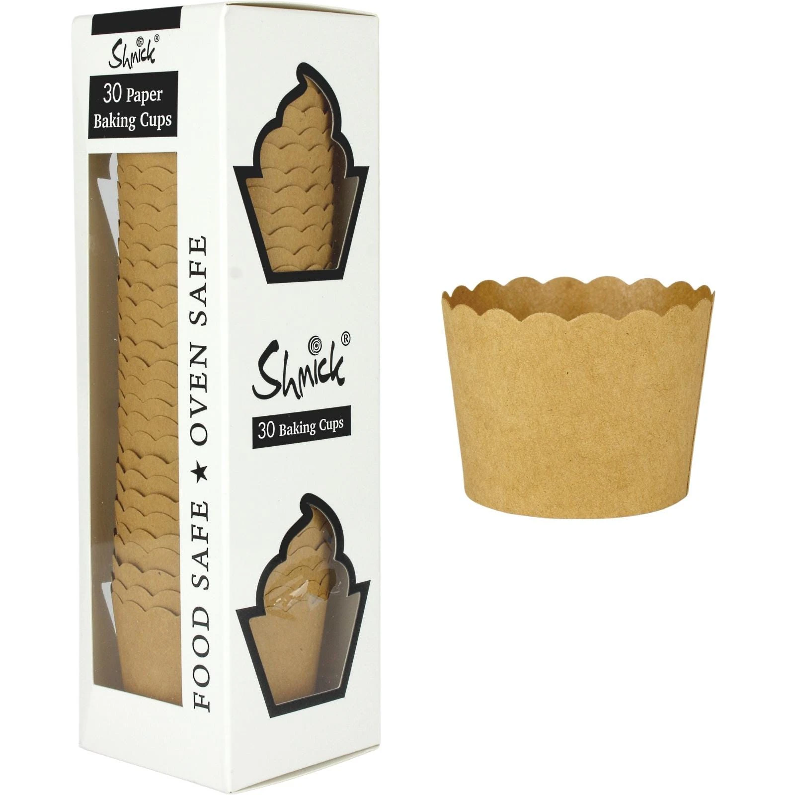 Brown Kraft Paper Baking Cups (Pack of 30)