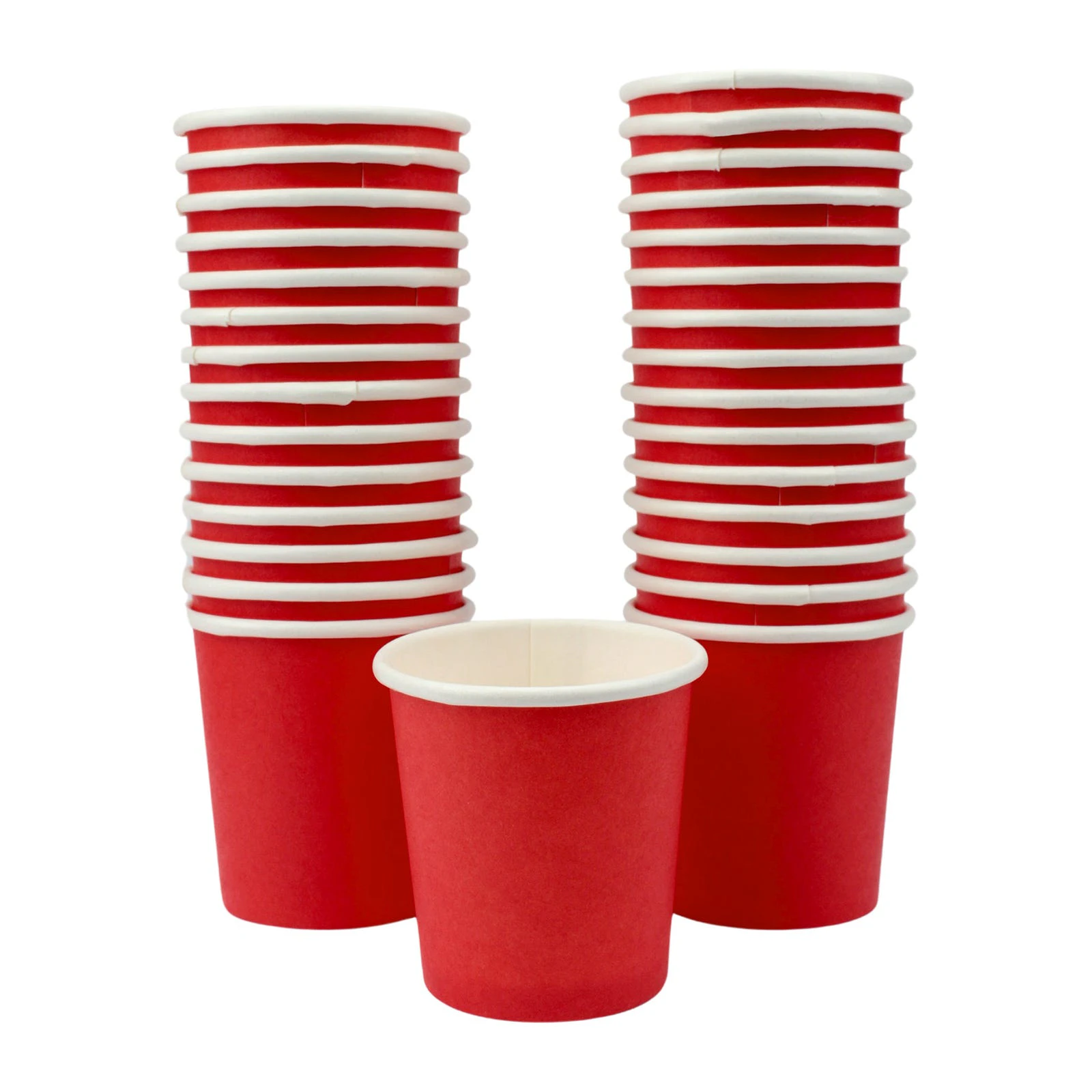 Earth Eco Red Paper Shot Cups 30ml (Pack of 30)