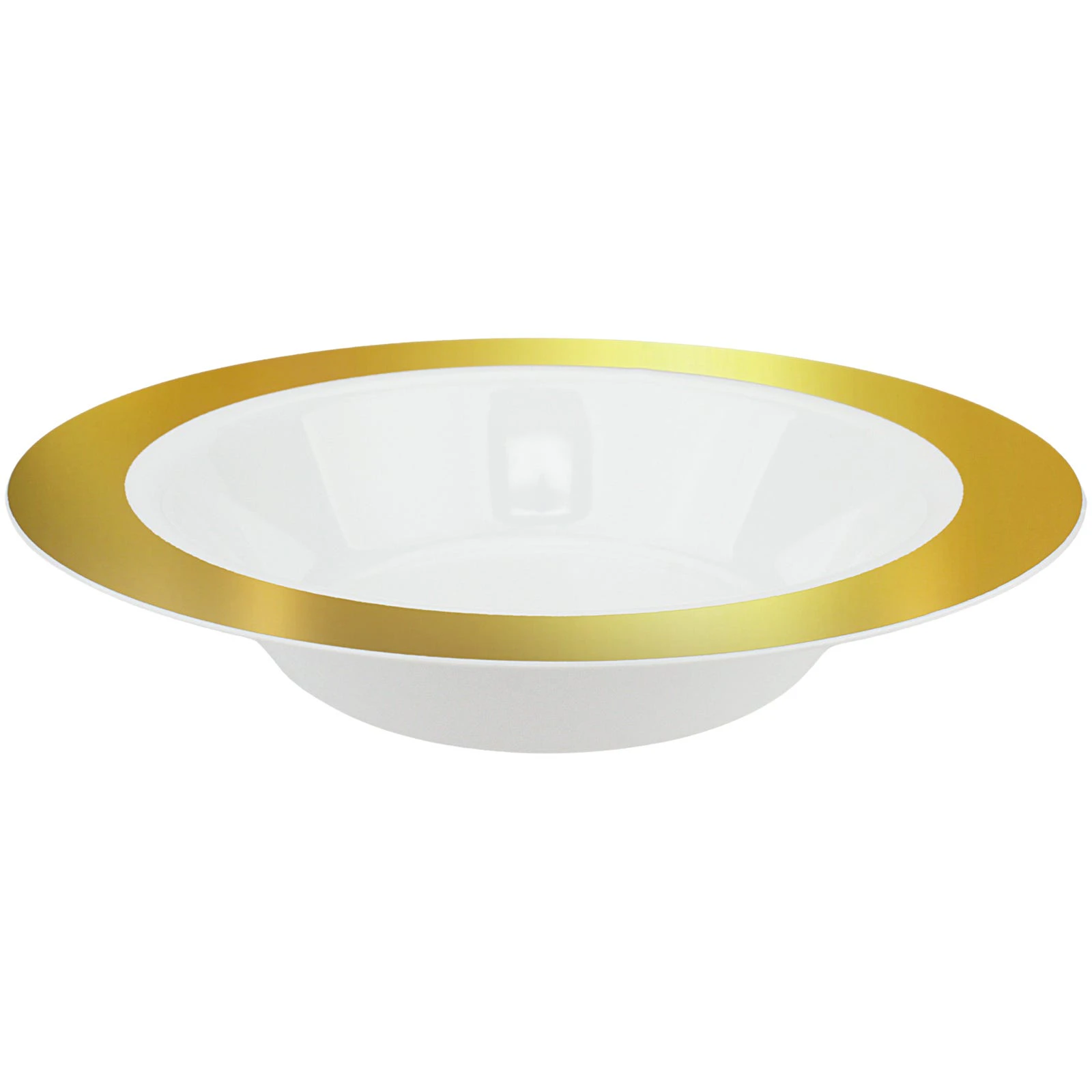 Gold Trim Small Plastic Bowls (Pack of 6)