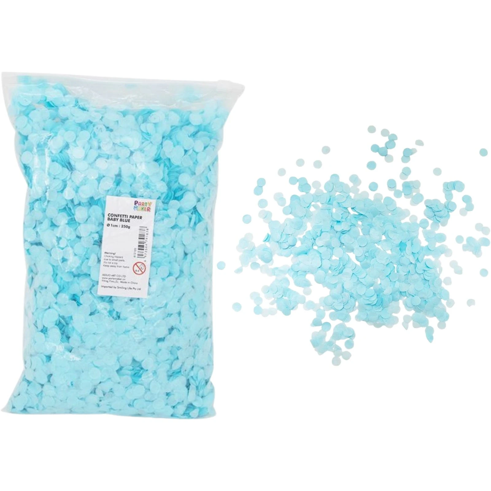 Light Blue Tissue Confetti 1cm (Bulk Pack of 250g)