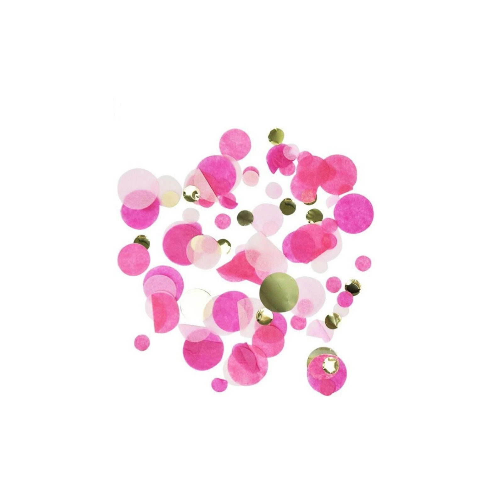 Pink & Gold Assorted Confetti Circles