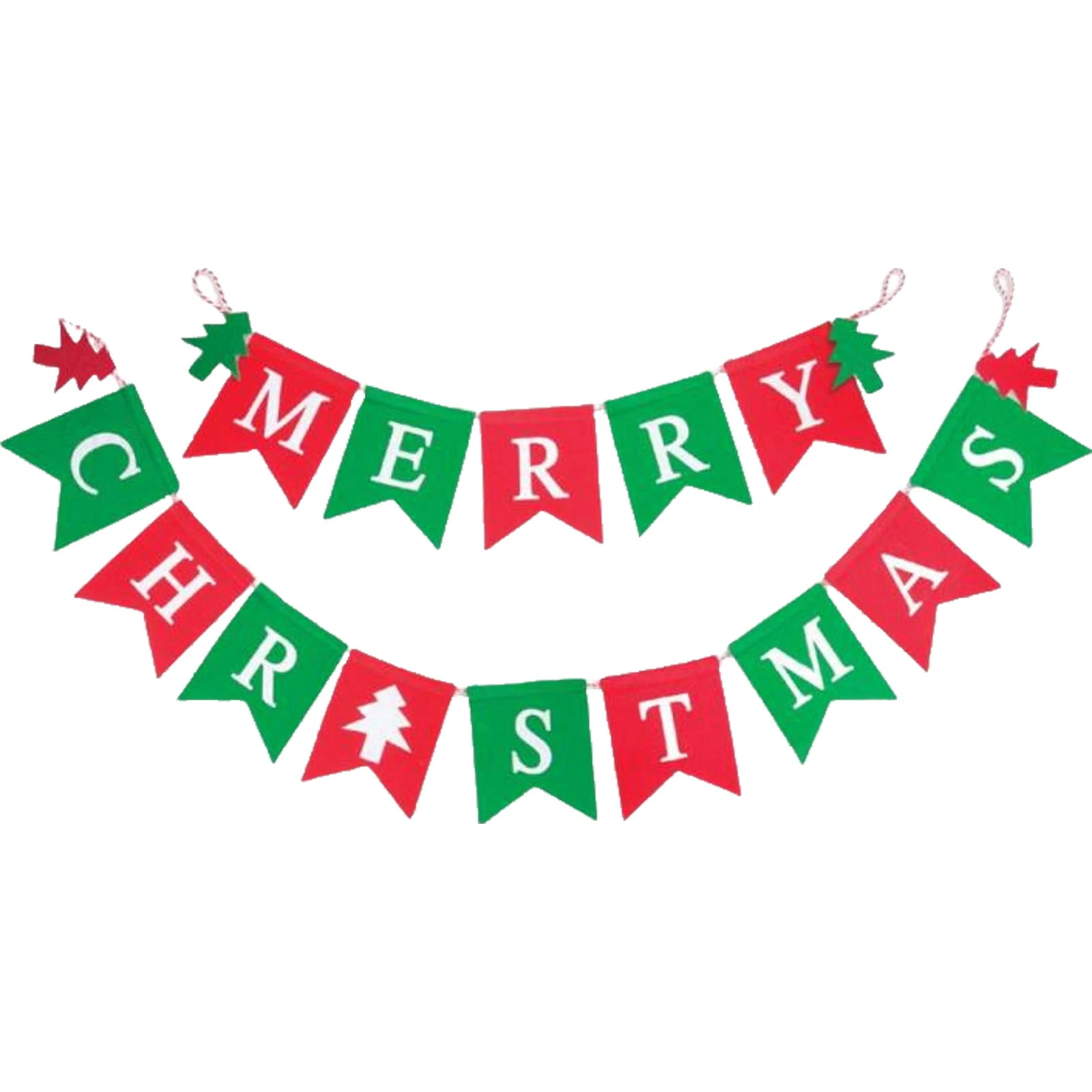 Merry Christmas Felt Pennant Banner