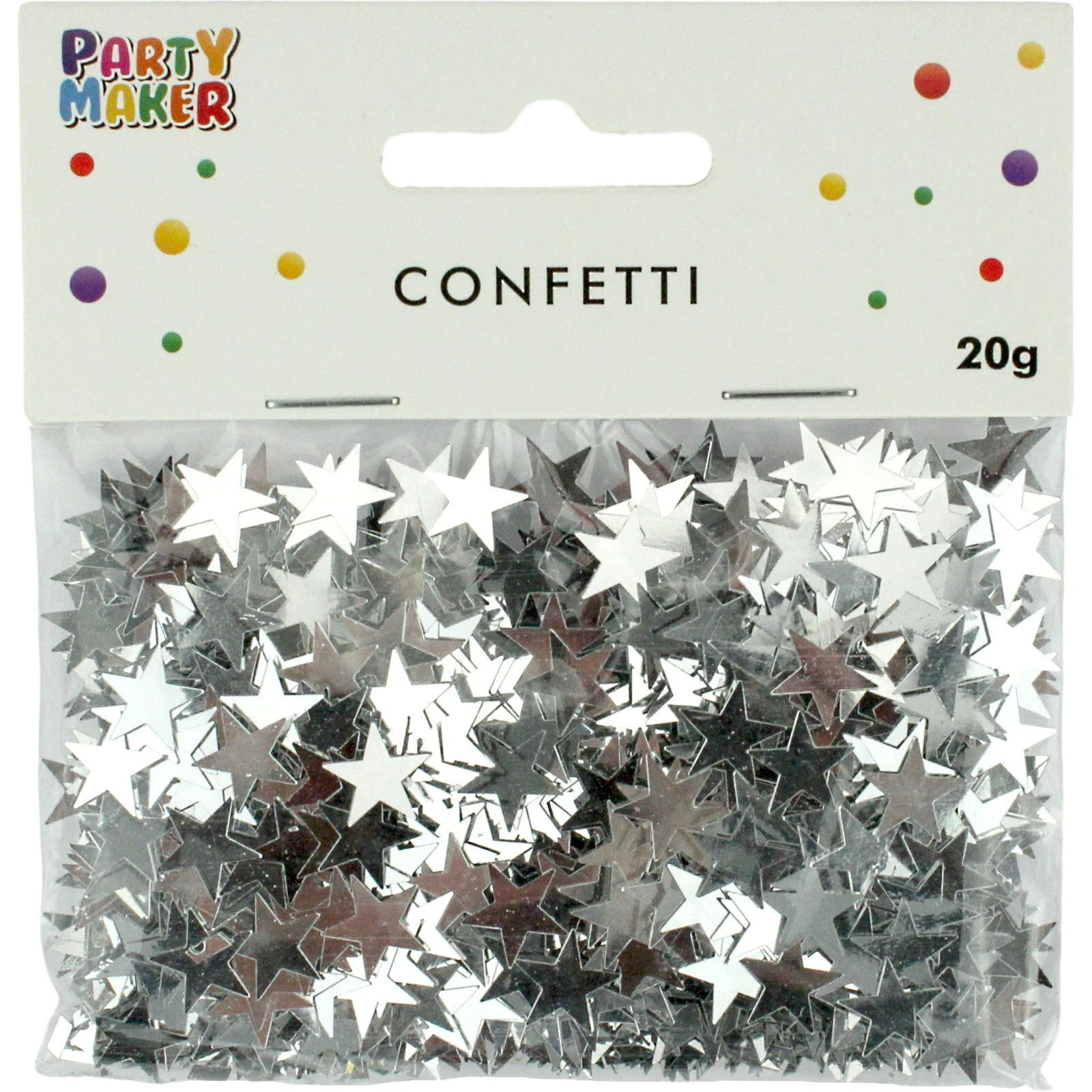 Silver Star Confetti/Table Scatters 1cm (20g)