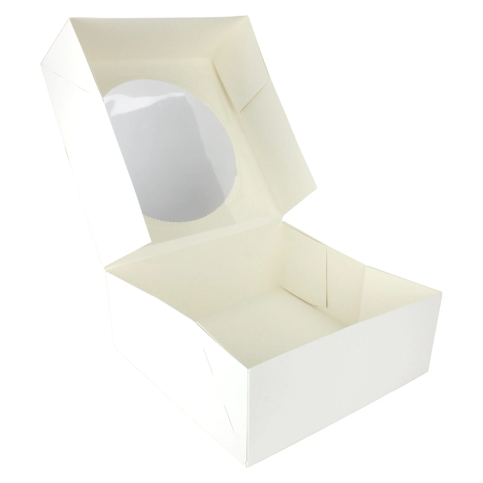 White Cake Box With Window 25cm