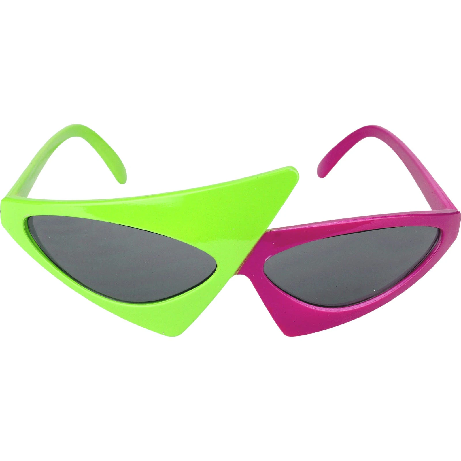 80's Asymmetric Two Tone Party Glasses