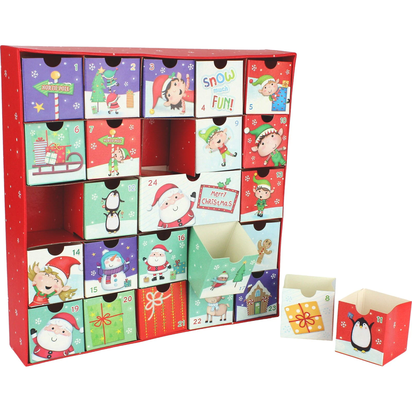 Christmas Fillable Advent Box Calendar