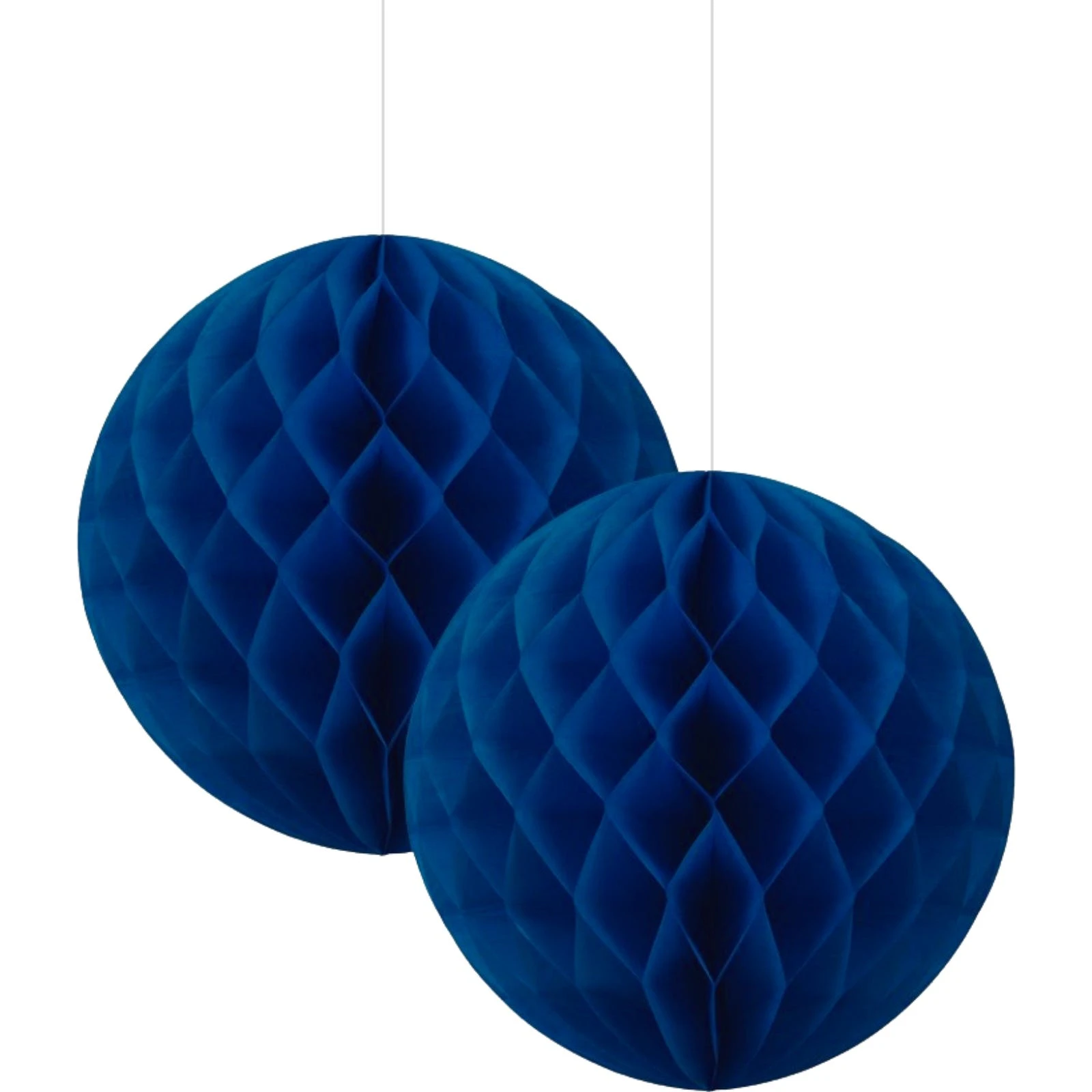 Navy Blue Honeycomb Balls 15cm (Pack of 2)