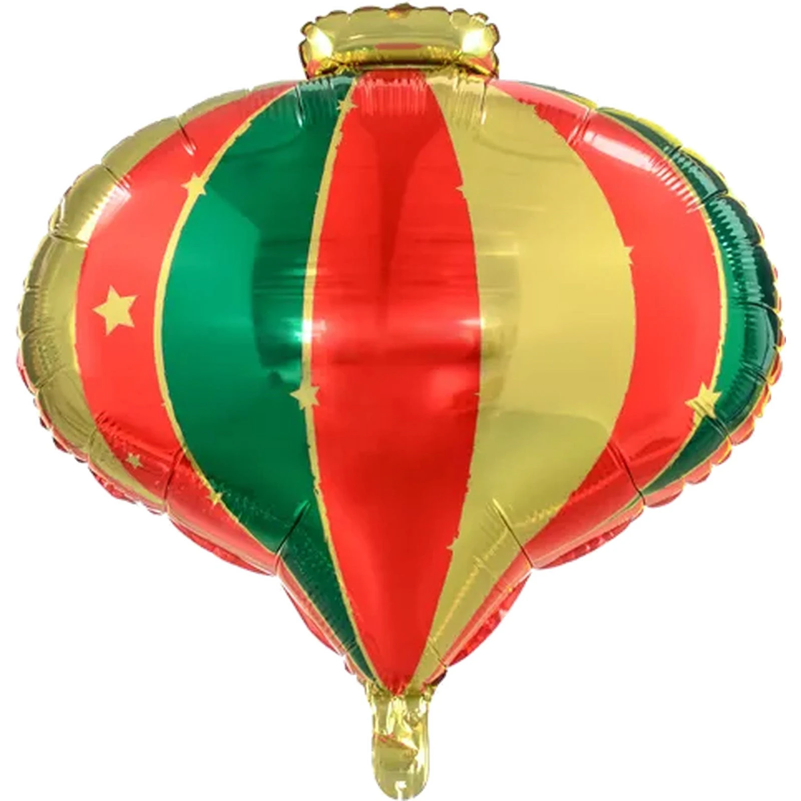 Red, Green and Gold Christmas Bauble Foil Balloon 51cm