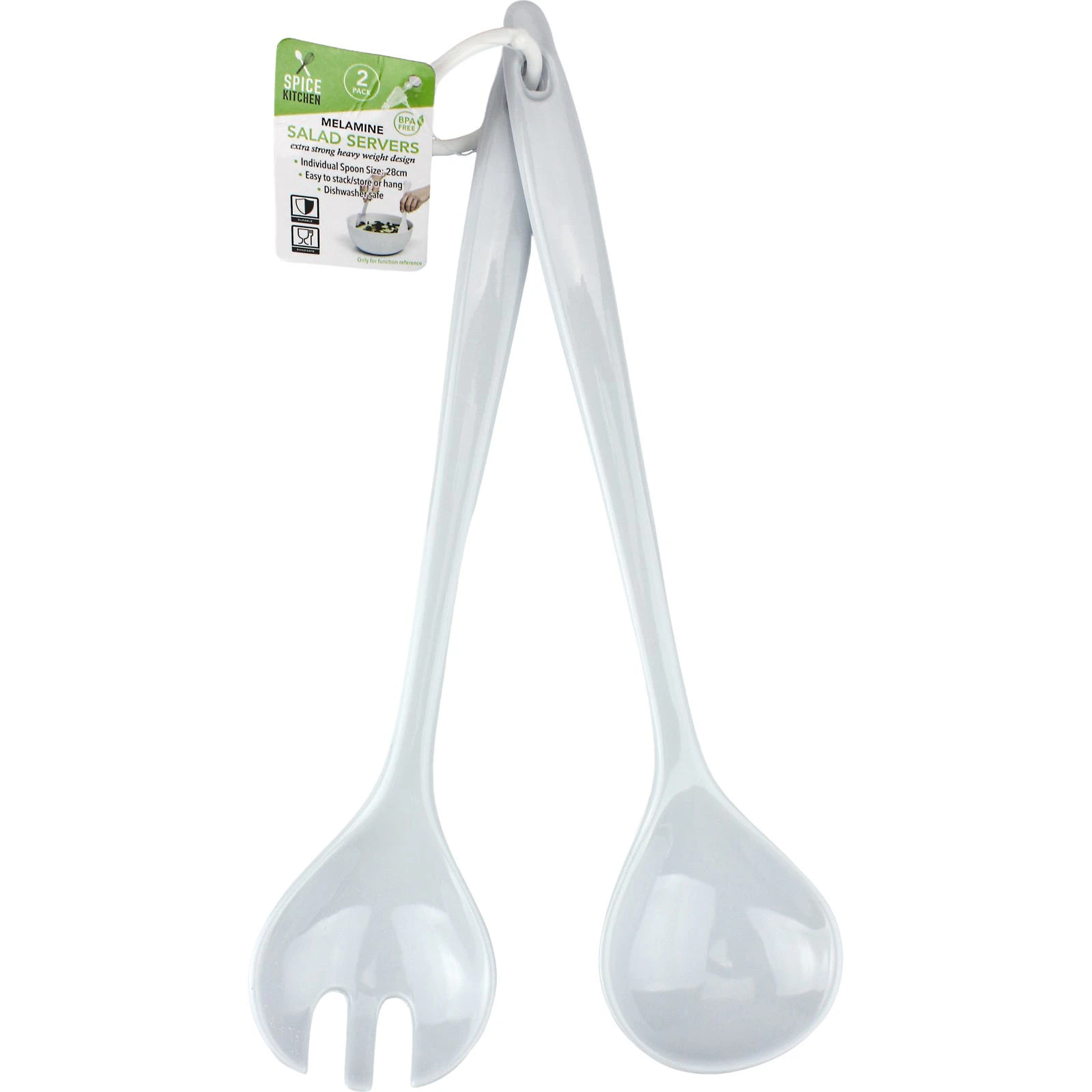 White Melamine Serving Utensils (Set of 2)