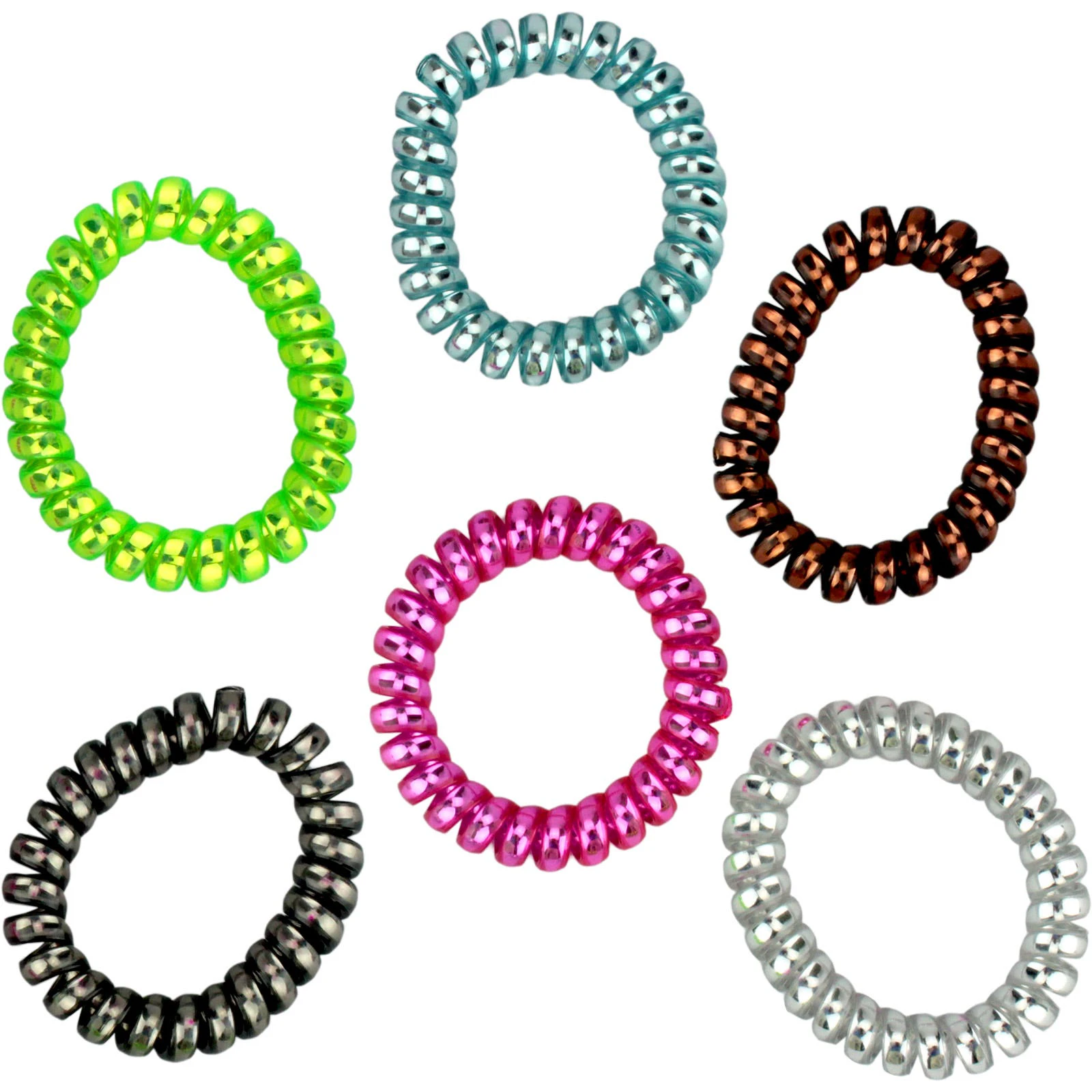 Assorted Coil Hair Ties (Pack of 12)