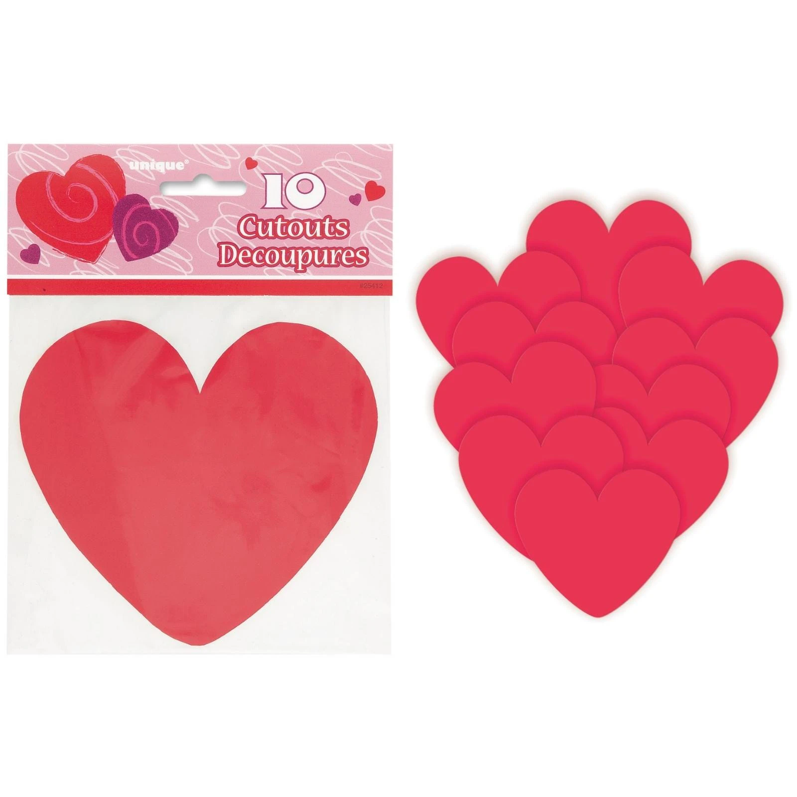 Heart Cutout Wall Decorations (Pack of 10)