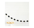 Graduation Cap Glitter Garland With Tassels 2.13m