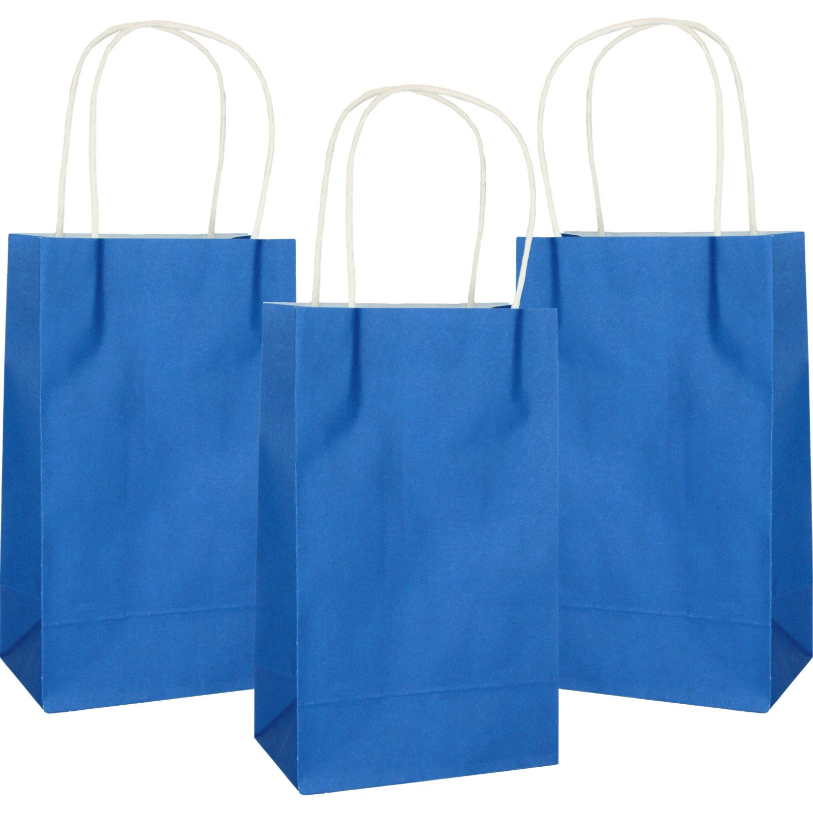 Royal Blue Paper Git Bags 21.5cm (Pack of 5)