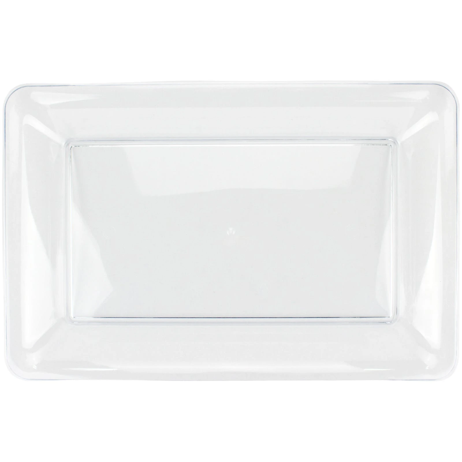 Clear Plastic Rectangle Platter 36.5cm