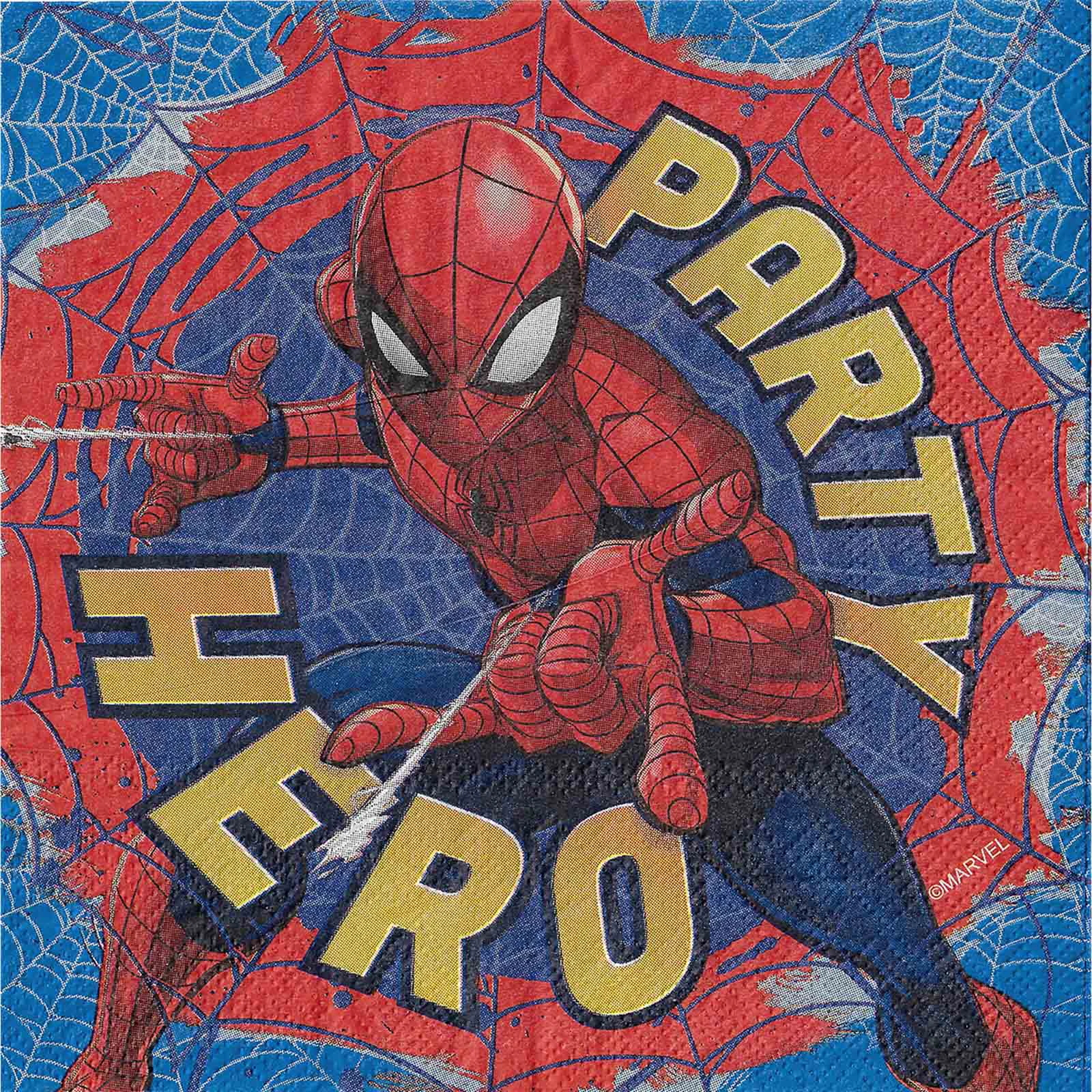 Spiderman Party Hero Large Paper Napkins / Serviettes (Pack of 20)