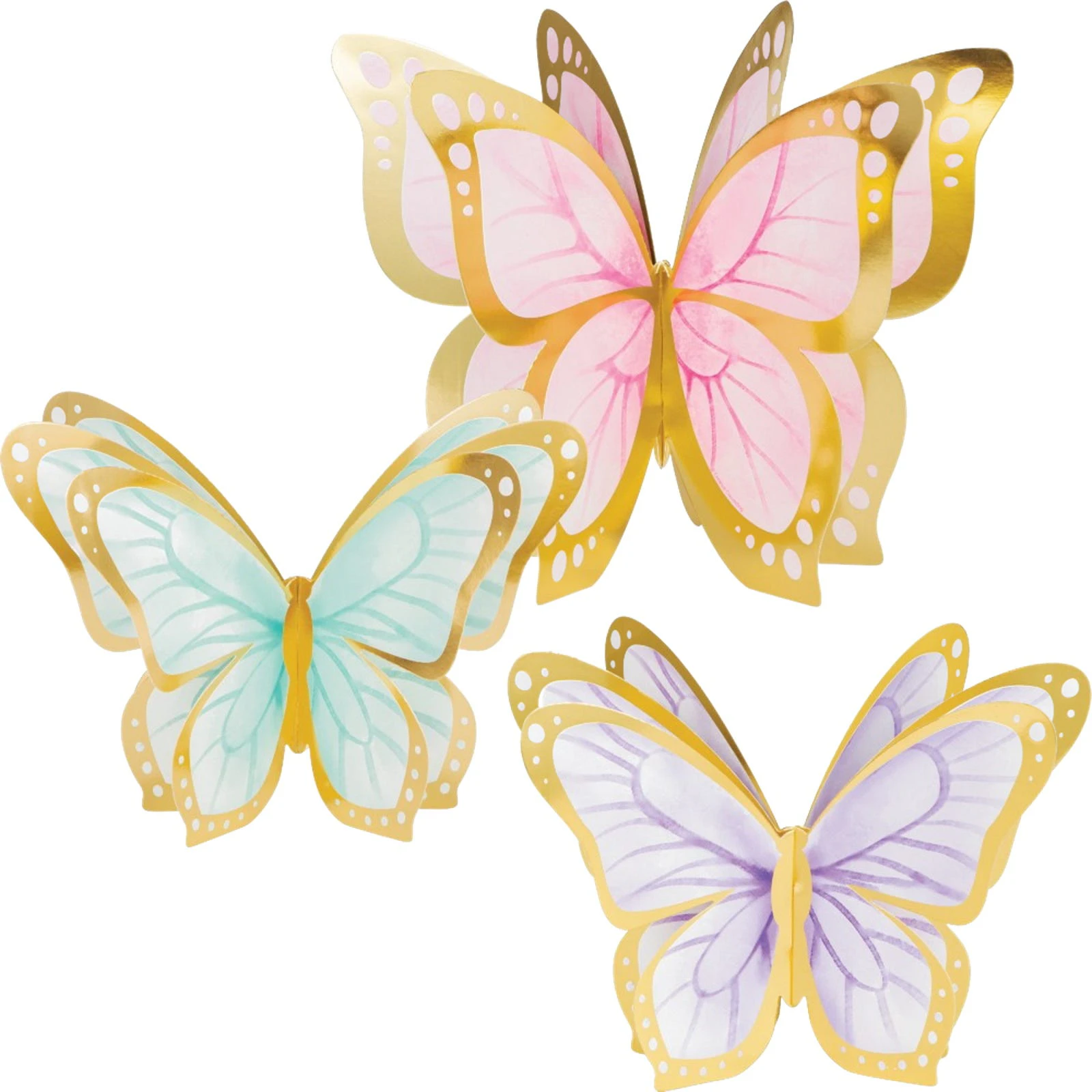 Butterfly Shimmer Centrepieces (Pack of 3)