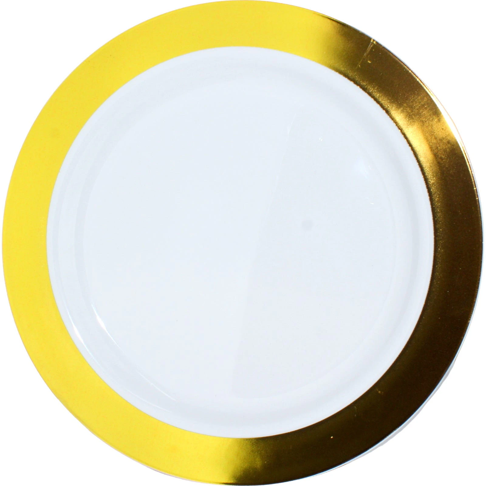 Gold Trim 22cm Plastic Plates (Pack of 6)