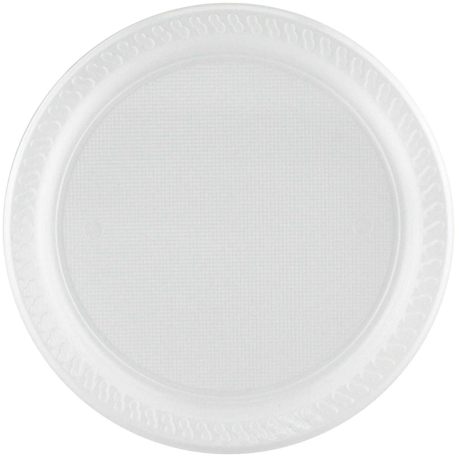 Everyday Living Reusable White Plastic Large Plates (Pack of 25)