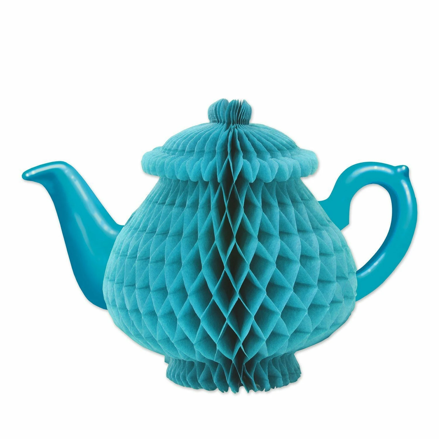 Blue Tea Pot Honeycomb Centrepiece