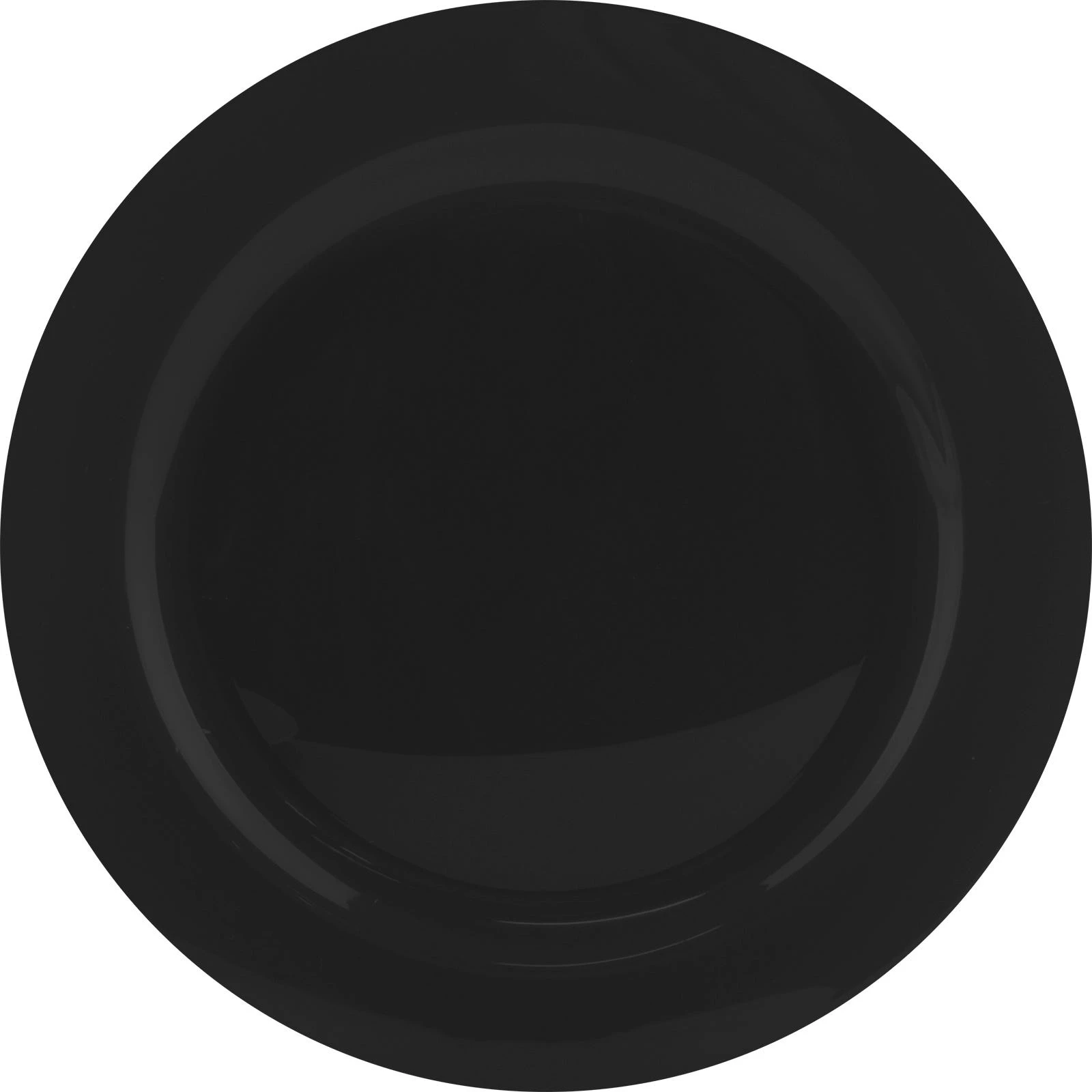 Black 23cm Plastic Reusable Plates (Pack of 10)