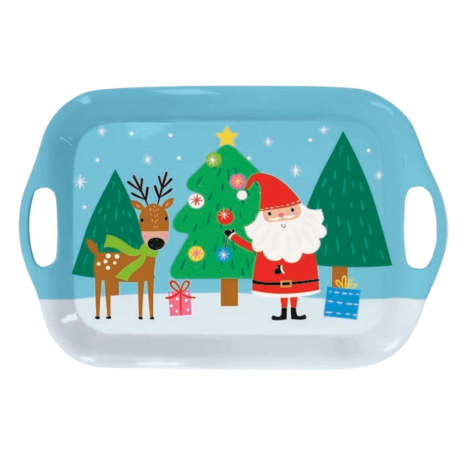 Christmas Woodland Characters Melamine Tray