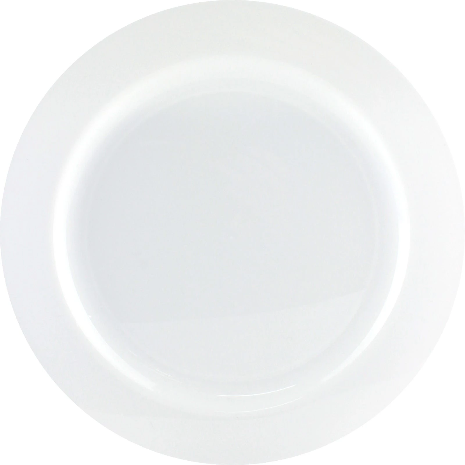 White 23cm Plastic Reusable Plates (Pack of 12)