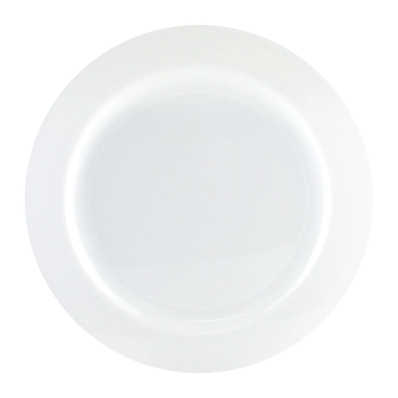 White 18cm Plastic Reusable Plates (Pack of 12)