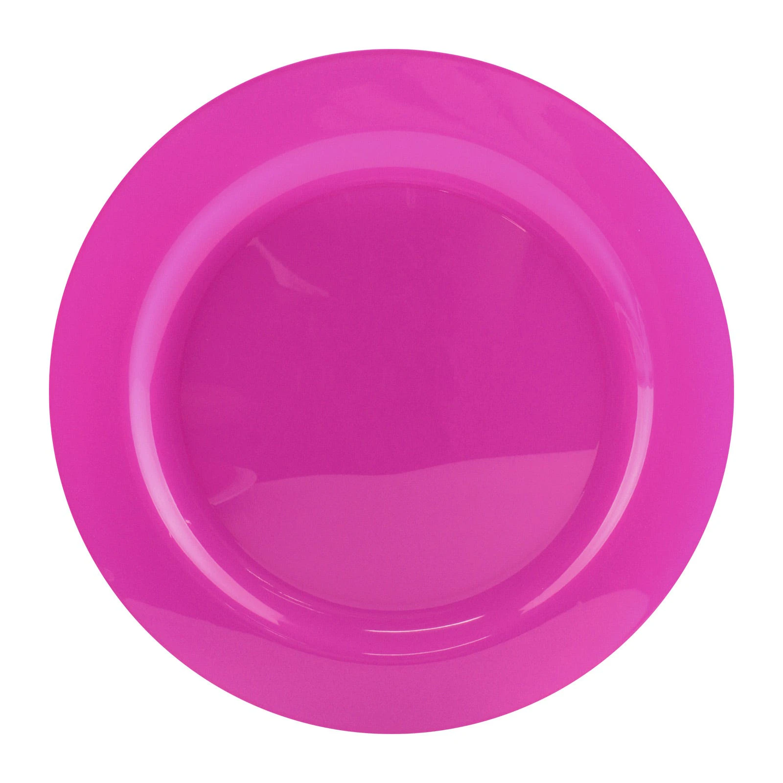 Fuchsia Pink 18cm Plastic Reusable Plates (Pack of 10)