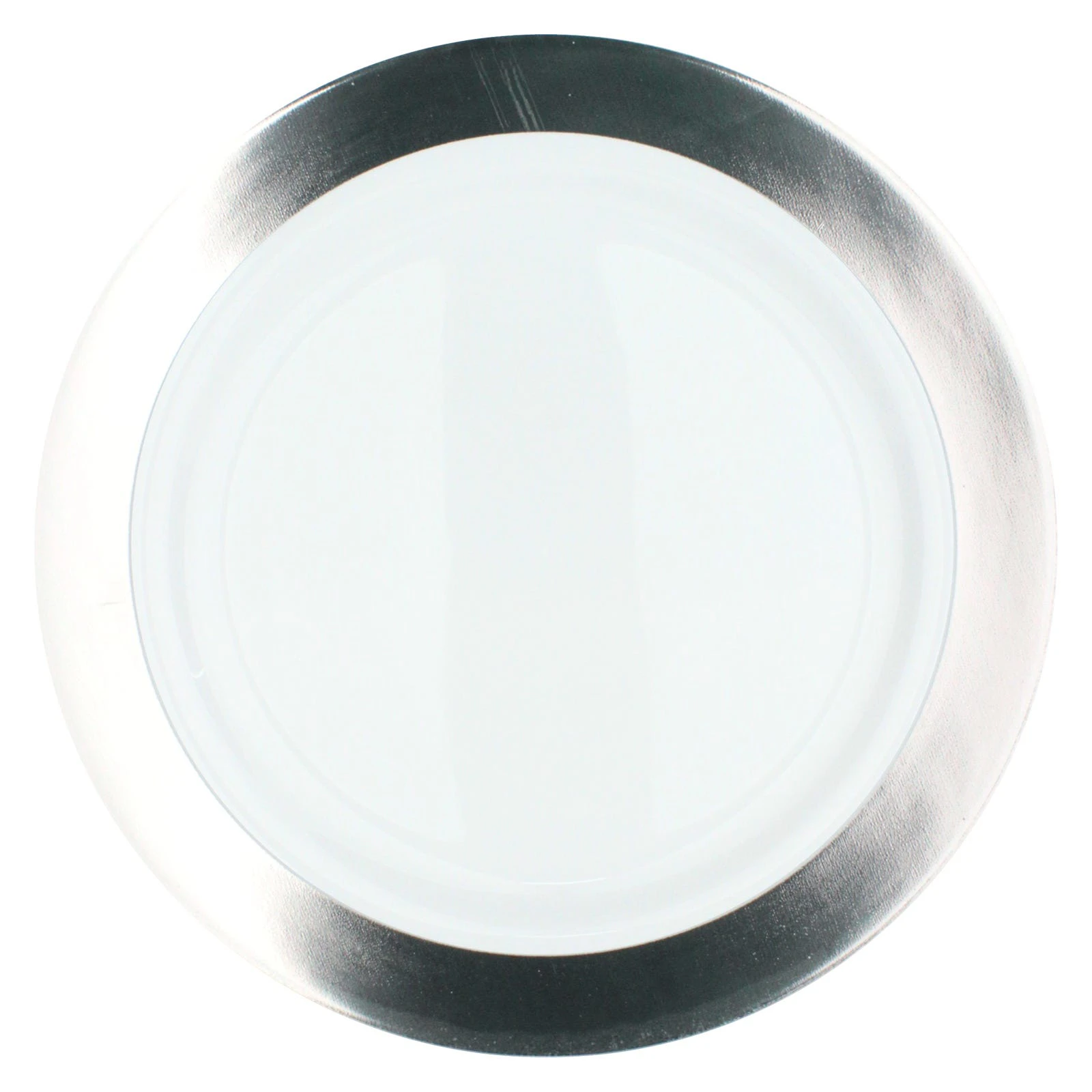 Silver Trim 22cm Plastic Plates (Pack of 6)