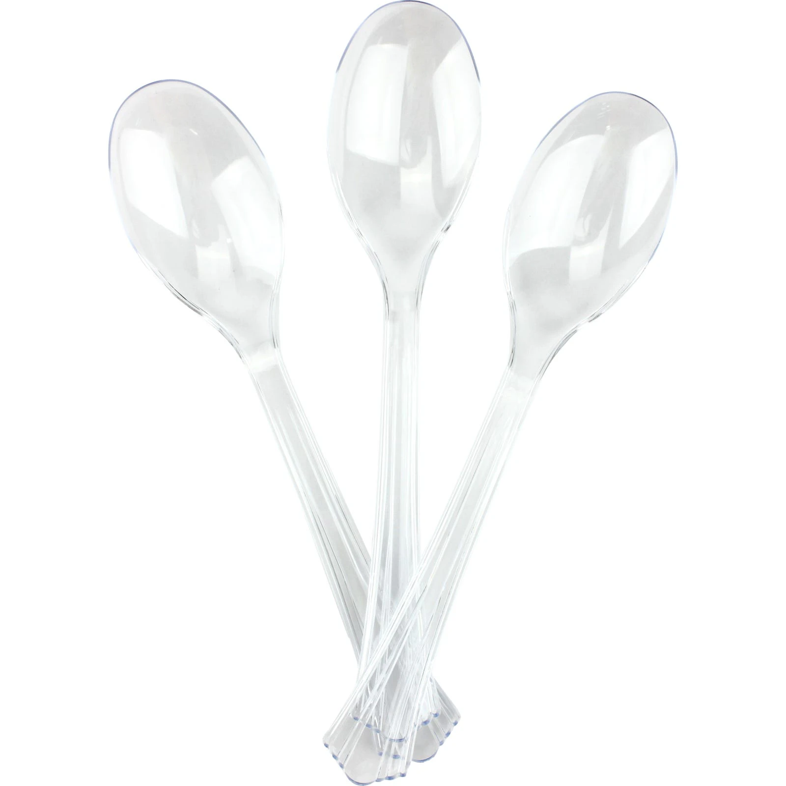 Clear Plastic Serving Spoons (Set of 3)