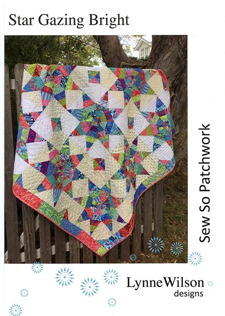 Star Gazing Bright Quilt Pattern By Lynne Wilson Designs Tracked Post Quilting Sewing