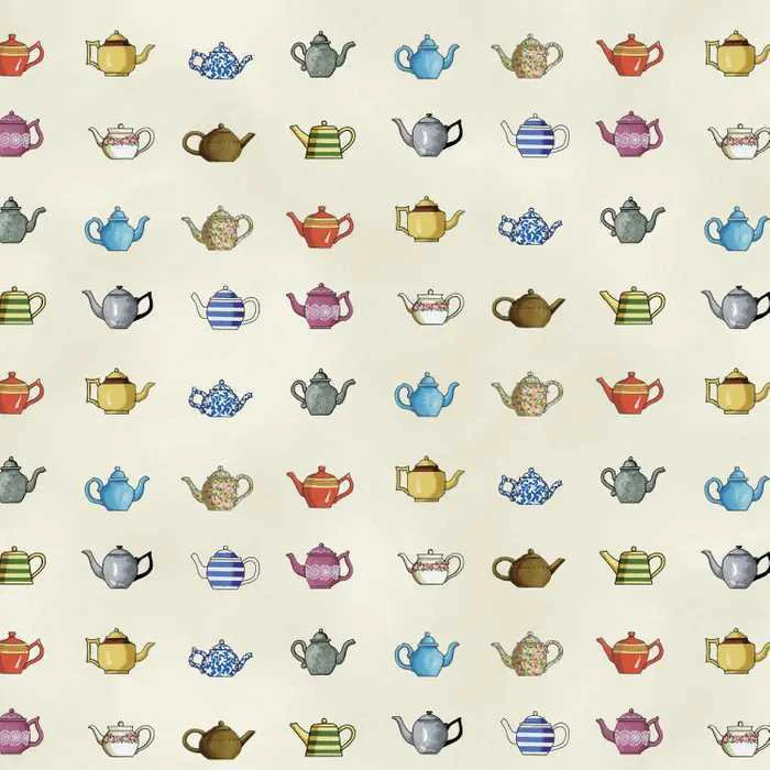 Devonstone Fabric Anywhere in Paradise Teapots By Red Tractor Designs DV3982 Quilting Sewing Craft