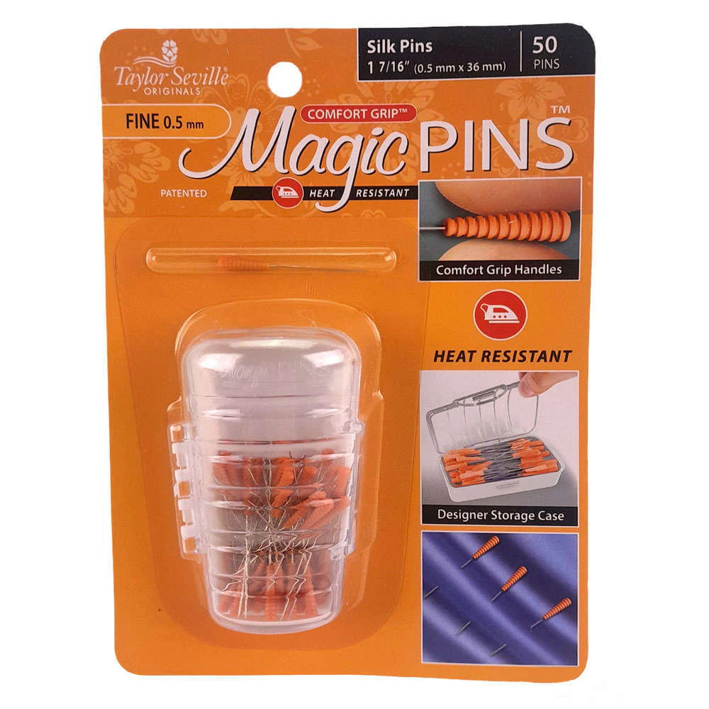 Taylor Seville Magic Silk Pins Fine (0.5mm) 36mm 50pcs