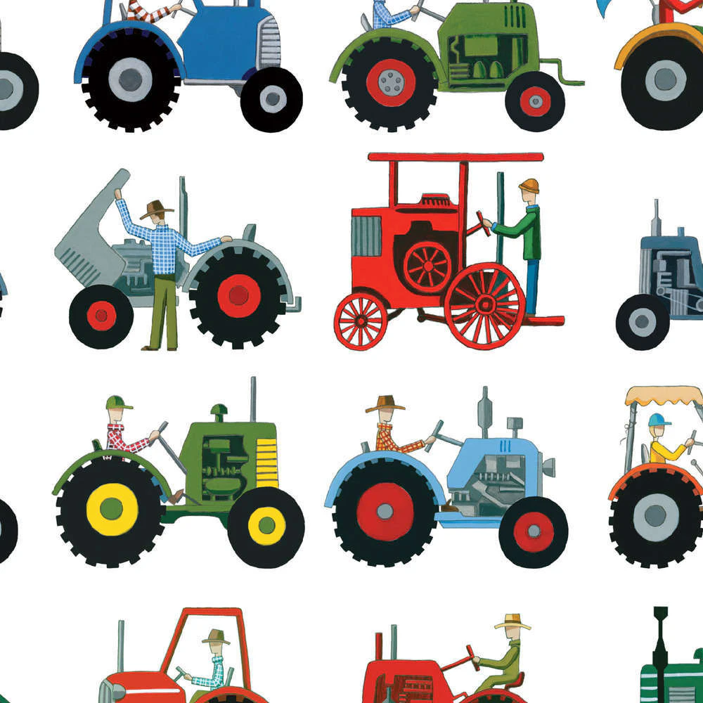 Devonstone Tractors Red Tractor Designs Wide Backing Fabric Sold by 50cm Quilting Sewing Craft