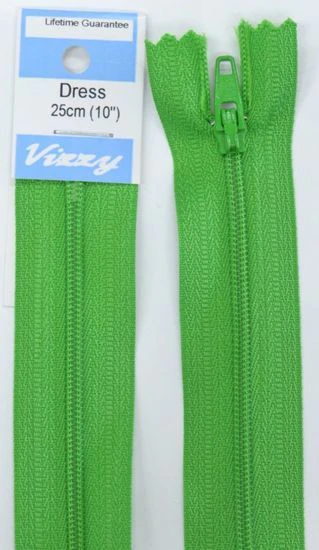 Vizzy Dress Zip, 25cm Colour 111 GRASS GREEN