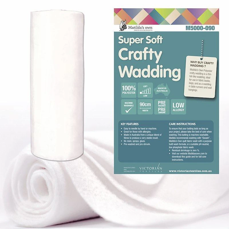 Super Soft Crafty Wadding 90cm Wide per Metre by Matilda's Own (M5000)